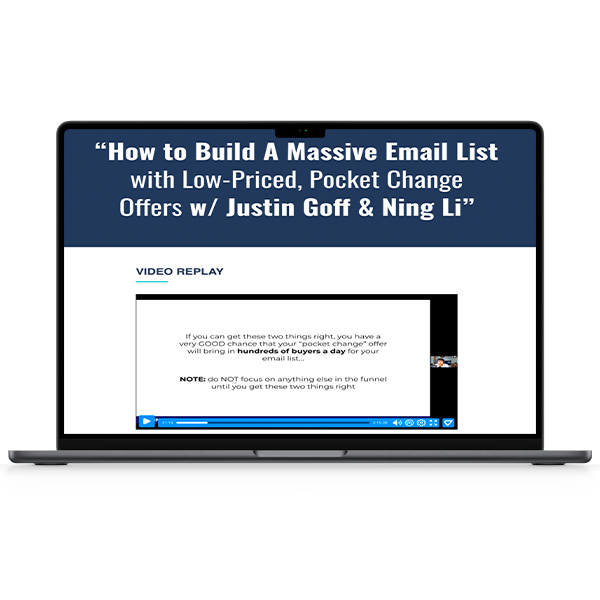 Justin Goff – How To Build A Massive Email Lis