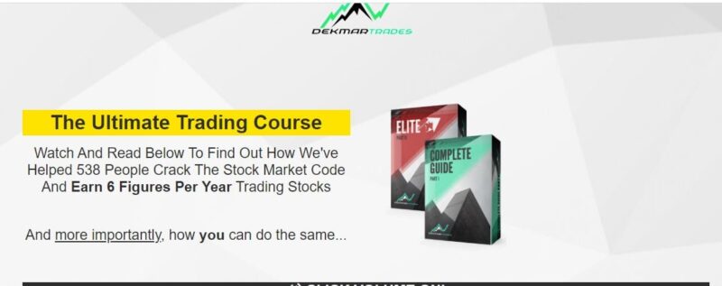 The Ultimate Trading Course Elite Complete Guide by DekmarTrades