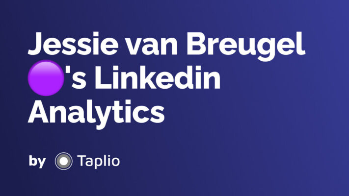 Jessie van Breugel 🟣s Linkedin Analytics